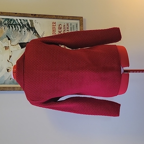 Red Knit Blazer Cardigan - Picture 3 of 8